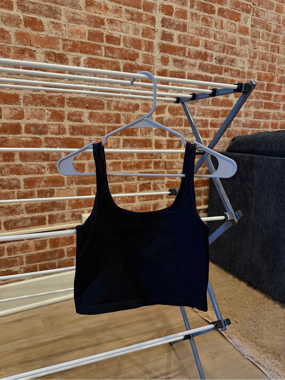 Black Ribbed Tank Crop Top - Women Intimates & Sleepwear